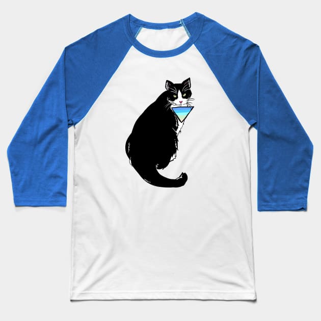 Prismatic Cat Baseball T-Shirt by ckrickett